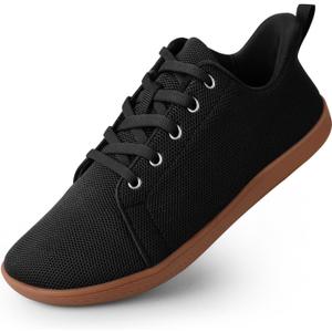 Men's Barefoot Shoes Minimalist Slip on Cross-Trainer Shoes Wide Toe Walking Shoes Zero Drop Sole Trail Running Sneakers Gym Workout Casual (All Black-01)