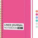 Lined Spiral Journal Notebook for Women & Men, 140 Pages, College Ruled Hardcover Notebook for Work & Note Taking, Journals for Writing, A5(6"x8") - Berry Pink
