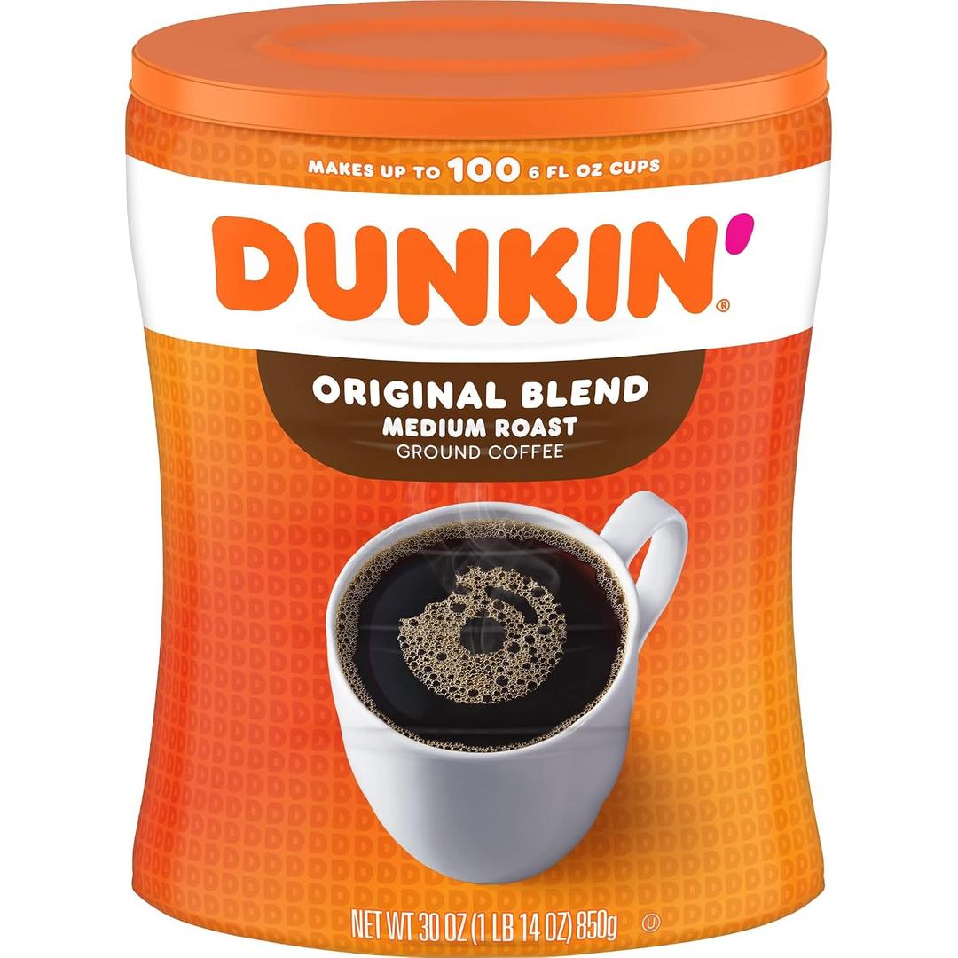 Dunkin' Original Blend Ground Coffee, Medium Roast, 30-Ounce Canister