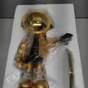 Dosker Astronaut Statues with Candy Dish & Key Dish,Spaceman Sculpture Polyresin Arts Gifts,Figurine Ornament Room Decor for Men,Tabletop Decoration for Living Room, Office, Entryway(Golden) (Large)