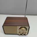 FM Radio with Bluetooth Retro Bluetooth Speaker Vintage Radio with SD/USB Memory Music Player Function, Wireless Streaming from Smartphone, Up to 10 Hours Playback (Walnut) (brown)
