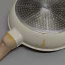 CAROTE Non Stick Frying Pan Skillet, Omelet Pan, Healthy Non Toxic Granite Chef Pan, Induction Compatible Egg Frying Pan with Heat-Resistant Handle, PFOA-Free, Cream White, 10"