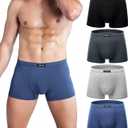 Wirarpa Men's Breathable Modal Microfiber Trunks Underwear Covered Band Multipack, Large