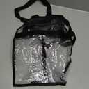 BAGAIL Clear Bags Stadium Approved Clear Tote Bag with Zipper Closure Crossbody Shoulder Bag with Adjustable Strap(12 Inch X 12 Inch X 6 Inch, Black)