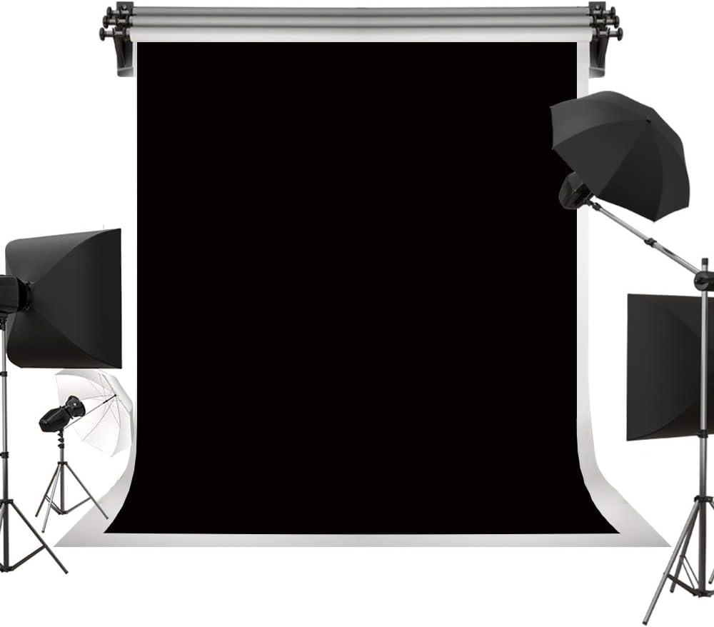 Kate 5ft7ft Solid Black Backdrop Portrait Background for Photography Studio (5ftX7ft)