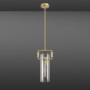 YKYQQLT Mondern Brass Island Pendant Light, 12'' Glass Pendant Lights, Gold Kitchen Island Pendant Light Fixture, Farmhouses Pendant Light, for Kitchen, Dining, Bathroom, Bedroom, Bulb Included