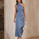 RIHOAS Women's Formal Dress, Elegant Wedding Guest Bridesmaid Cocktail Gown for Spring Summer Garden Party Evening Fiesta (Blue)