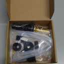 Brushed Gold Soap Dispenser for Kitchen Sink, Built in Soap Dispensers, Stainless Steel Sink Soap Dispenser or Lotion Dispenser Pump with 47" Extension Tube Kit, Upgraded Metal Check Valve