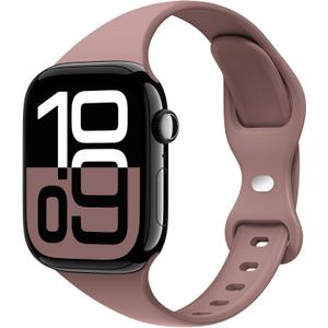 12 x STG Sport Slim Thin Narrow Silicone Bands Compatible with Apple Watch Band Ultra 3/2/1 49mm, Series 11/10 46/42mm, 9/8/7 45/41mm, SE 6/5/4 44/40mm, 3/2/1 42/38mm for Women Men
