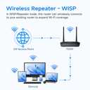 DBIT N300 2.4GHz WiFi Router with WISP Wireless Repeater Mode Internet Router for Security Cameras, IoT Smart Home Devices - Guest Network, Internet Access Control, WPA2, WPS, Easy Setup (T1 Pro)