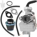 Hoypeyfiy ATV PZ20 Carburetor with Fuel Filter and 35mm Air Filter Replacement for TAOTAO 110CC 125CC ATA110 ATA110B ATA110D ATA110F ATA110L