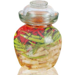 Vencer Traditional Glass Fermenting Jar With Lid,Glass Fermentation Tank for Pickling Kimchi Sauerkraut,VHF-001 (1.5 Liter)