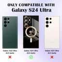 Newseego for Samsung Galaxy S24 Ultra Magnetic Case, Luxury Cute Love Heart Design Plating Edge Case for Women Girls Soft TPU Shockproof Camera Lens Protector Case for Samsung Galaxy S24 Ultra-Black