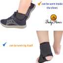 BodyMoves Kid's Ankle Brace Support Plus Hot and Cold Ice Pack (Sporty Black, MED for Big Kids M (US 3.5-7))