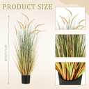 Jexine 2 Pieces Faux Plants Outdoor 4 ft Tall Artificial Grass Plant Potted Artificial Setaria Grass Faux Greenery Floor Plants for Housewarming Gift House Garden Lobby Outdoor (Autumn Green)