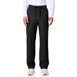 Cherokee Scrubs for Men Tapered Leg Mens Cargo Scrub Pants-5 Pockets,Drawstring,2 Way Stretch Medical Scrub Bottom, S Black