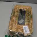 Rattan Tissue Box Cover Natural Woven Facial Napkin Holder Rectangular 10 x 6.1 x 4.1 Inch (Natural)