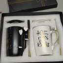 40th Wedding Gifts, 40th Anniversary Engagement Gift Ideas, 40 Years of Being Mr & Mrs Always Right Mug Set, Wedding Gifts Ideas for Couple Parents, 14 Oz with Lids and Gift Box