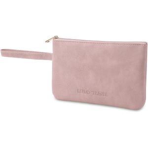 RIGHT AWAY Makeup Bag Travel Cosmetic Bag,Portable Make up Organizer With Handle,Small purse pouches Cell Phone Purse with Compartments for Women GirlsPink