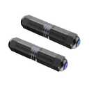 VCE Waterproof RJ45 Coupler IP68 (5.3 in), CAT6/CAT5E/CAT5 Female to Female Coupler Connector Shielded 8Pin for Outdoor Ethernet LAN Cable, 2 Pack