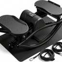 Rock Stepper Side to Side, Rocking Stepper with Lateral Motion, Compact Side Stepper for Home & Apartment, Low Impact Workout Machine (Black)