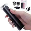 4.8IN Longer Electric Foot Callus Remover with 80pcs Sandpaper Discs, Professional Aluminum Callus Remover for Feet, Stepless Speed Control Pedicure Tools for Dead Skin (Black)