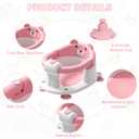 Baby Bath Seat for Babies 6 Months & up, Non-Slip Toddler Bath Seats for Babies Sitting Up, Safe Infant & Newborn Bathtub Chair with 4 Suction Cups & Soft Cushion for Shower,Pink