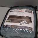 ZNSAYOTX Luxury Velvet Couch Cover 4 Piece (72"-92") Stretch Sofa Covers for 3 Cushion Couch Thick Soft Sofa Slipcover with Non Slip Strap, Dog Pet Friendly Nice Furniture Protector (Stone Blue)