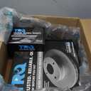 TRQ Rear Brake Pad & Rotor Kit Brake Pads Brake Rotor Ceramic Premium G-Coated Compatible with 2015-2021 Ford Mustang