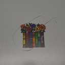 Book Lovers Gifts for Women, Valentines Day Gifts for Teacher, Librarian, Reader, Bookworm, Book Ornament Faux Stained Glass Window Hanging, Bookish Gifts Stocking Stuffer Decor (Floral Shelf)