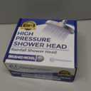 High Pressure Shower Head  AntiClogging Silicone Nozzles  2.5 GPM Removable Restrictor  Easy to Clean Adjustable Replacement  easy to install with Plumbers Tape  6 inch  Brushed Nickel Finish