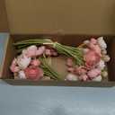 Ling's moment Ranunculus Artificial Flower, Faux Silk Mini Ranunculus Flowers for DIY Bouquet, Bulk Fake Wedding Filler Flowers for Centerpieces Arrangements Bridal Shower Decorations, Dusty Rose
