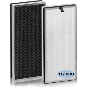 112 PRO Replacement Filter | Compatible with MA Series Air Purifier 112 PRO | 3-in-1 with Pre-Filter, High-Efficiency Core Layer, and Activated Carbon | 2-Pack, 1.89 x 10.51 Inch