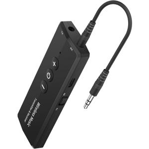 Upgraded Bluetooth 5.3 Transmitter Receiver 3-in-1, Isobel Wireless 3.5mm Audio Adapter for TV PC Headphones Home Sounds System Car/CD-Like Voice Enjoyment (Black)