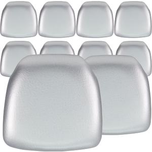 Flash Furniture Amelia 10 Pack Hard Silver Vinyl Chiavari Chair Cushion (Set of 10)