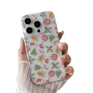 ZTOFERA Clear Christmas Case for iPhone 16 Pro Max 6.9 inch,Cute Merry Christmas Pattern Phone Case Gifts Translucent Silicone Hard PC +TPU Bumper Shockproof Protective Cover-Christmas Ball