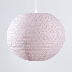 Tadpoles LSHL004 Round Chandelier Shade, Lace Pink, 14" Diameter, Tadpoles LSHL004 Round Chandelier Shade, Lace Pink, 14" Diameter,