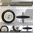 Upgraded Dryer Roller Kit for LG Kenmore Dryer Parts, Dryer Repair Kit Include 4581EL2002L Dryer Rollers, 4561EL3002A Dryer Idler Pulley, 4400EL2001F Dryer Belt Compatible with DLE3733W DLE3777W