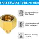 Patikil 3/4 Inch Female to 3/8 Inch Male Flare Brass Adapter, Flare Fitting for Air, Gas Line and Refrigeration, HVAC