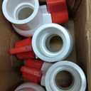 4Pcs 1" PVC Ball Valve Water Pipe Shut-off Valve Socket with Red T-Handle for Cold Water Supply lines, Irrigation Pipe fitting System(Socket x Socket), Schedule 40