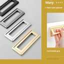 2 Pcs Aluminium Alloy Flip Handle Hidden Door Pull Handles Recessed Drawer Knob for Windows Cabinets Furniture Door W/Screws (Gold, Hole Distance: 64mm)
