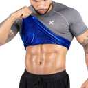 Kewlioo Sauna Shirt for Men - Heat Trapping Sweat Vest, Sauna Suit For Men, Compression Workout Sweat Suit for Gym, Workouts (Medium)