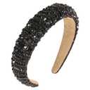 Gmmdiea Sparkle Rhinestone Headband for Women Girls Bling Jeweled Crystal Diamond Headband Fashion Thick Padded Hairband Birthday Disco Ball Holiday Glitter Hair Accessories