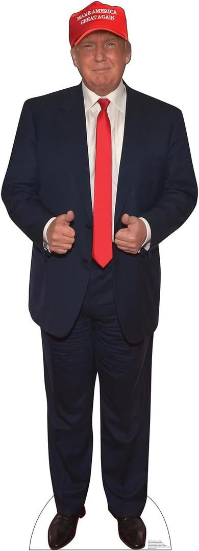 Cardboard People Donald Trump Life Size Cardboard Cutout Standup, 74" x 27"