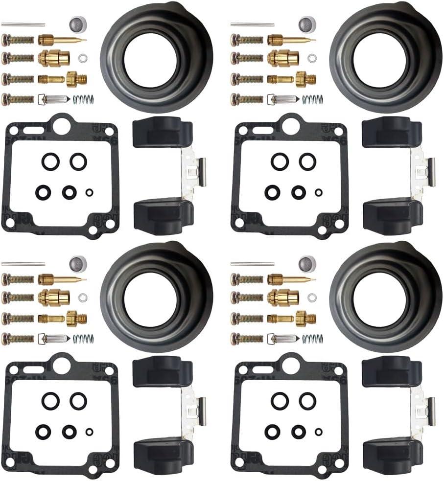 4-Pack Carburetor Carb Rebuild Repair Kits Replacement for Yamaha FJ1200 1988-1992