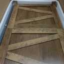 Homhedy 39.4" L Cat Litter Box Enclosure, Pet House with Barn Door,Wooden Cat Washroom Furniture,Fit Most of Litter Box, Rustic Walnut