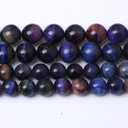 10MM Blue Dream Tiger Eye Round Loose Beads Natural Gem Beads Crystal Energy Stone Beads for Jewelry Making DIY Bracelet Necklace