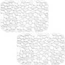 Coopay Sink Mat Pebble Sink Protectors for Kitchen Sink, PVC Eco-friendly Adjustable Stainless steel Porcelain Dish Drying Pad, Protector for Bottom of Kitchen Sink, 15.8 x 11.8 inches (2 Pack, Clear)