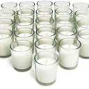 Simply Soson Vanilla Scented Votive Candles, Bulk Set of 24 White Scented Candle, Candles in Glass, 10 Hours Burn Ideal for Holiday, Fall, Autumn, Christmas, Xmas Candle Gifts for Women and Men