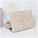 BYCeke for MacBook Pro 16 inch Case 2026-2021 M5 M4 M3 M2 M1 A3403 A3186 A2991 A2780 A2485,Leather Leopard Print Hard Shell&Keyboard Cover for MacBook Pro16 M4 Cow Pattern Plastic Cases,Leopard White